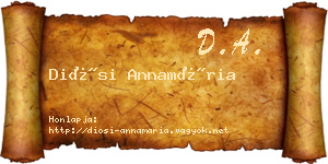 Diósi Annamária névjegykártya