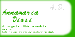 annamaria diosi business card